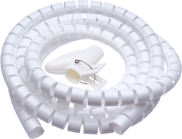Fotoja e Menaxhuese e kabllove CONNECT IT, 2,5m x 20mm, e bardhë