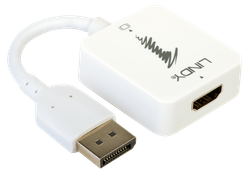 Fotoja e Përshtatës Lindy DisplayPort - HDMI (38146), i bardhë