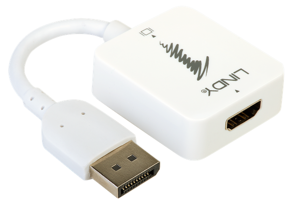 Fotoja e Përshtatës Lindy DisplayPort - HDMI (38146), i bardhë