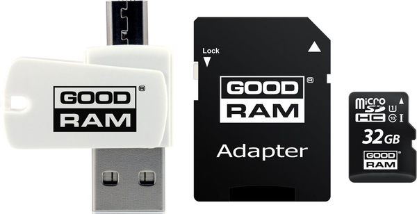Fotoja e Kartë MicroSDHC GoodRam All-in-One, 32GB, Klasa 10 UHS-I/U1 (M1A4-0320R12)