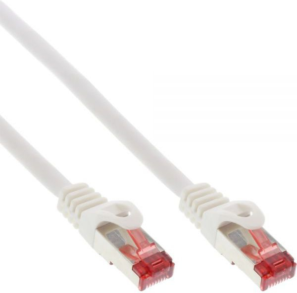 Fotoja e Kabllo patchcord InLine (76433W), RJ-45/RJ-45, S/FTP, PiMF, kat.6, PVC,0.3 m, e bardhë