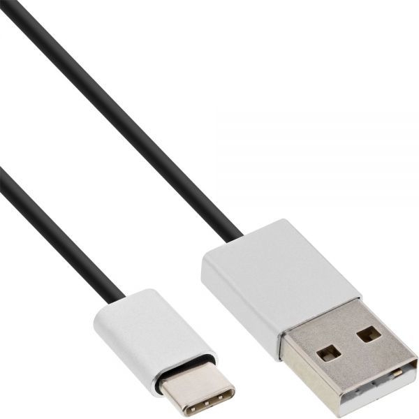 Fotoja e Kabllo USB InLine, USB-A në USB-C, 3 m, e zezë