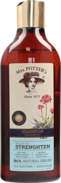 Fotoja e Shampon për flokë Forte Sweeden Mrs Potters Triple Root Strenghten, 390ml