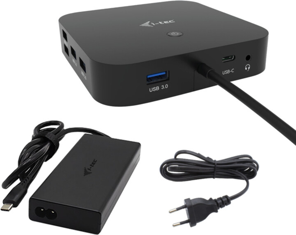 Fotoja e Stacion docking i-tec USB-C, 3x Display, LAN, PD 100W + karikues universal i-tec 12 W