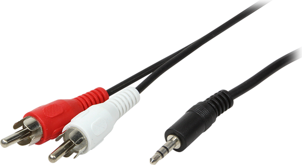 Fotoja e Kabllo LogiLink Jack 3.5 mm - RCA (Cinch) x2 CA1043, 5m, e zezë