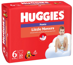 Fotoja e Pelena Huggies® Little Movers Pants 6, 15-25 kg, 30 copë