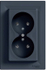 Fotoja e Prizë dyshe Schneider Electric Asfora EPH9800271, 16 A / 250 V, material plastike, antracit, Picture 1