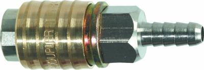 Fotoja e Lidhës pneumatik NEO 12-620, për tub 7 mm, bronz / çelik inox, i argjendtë