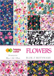 Fotoja e Bllok me motive lulesh Happy Color, A4