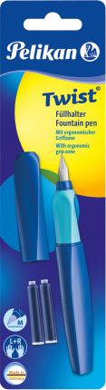Fotoja e Stilolaps Pelikan Twist P457, M, i kaltër i errët