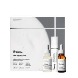 Fotoja e Set The Ordinary The Nightly Set, Serum Hyaluronic Acid 2% + B5 (with Ceramides), 30ml + Trajtues Retinal 0.2% Emulsion, 15ml + Vaj 100% Organic Cold-Pressed Rose Hip Seed Oil, 30ml