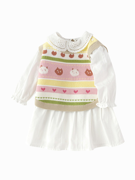 Fotoja e Fustan  Jelek - Sweetheart Knit Set , 18-24 muajsh