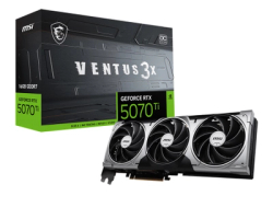Fotoja e Kartelë grafike MSI GeForce RTX 5070 Ti VENTUS 3X OC, 16GB GDDR7, e zezë