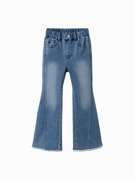 Fotoja e Pantallonat Flared Denim  Classic Blue , 6-7 vjeq