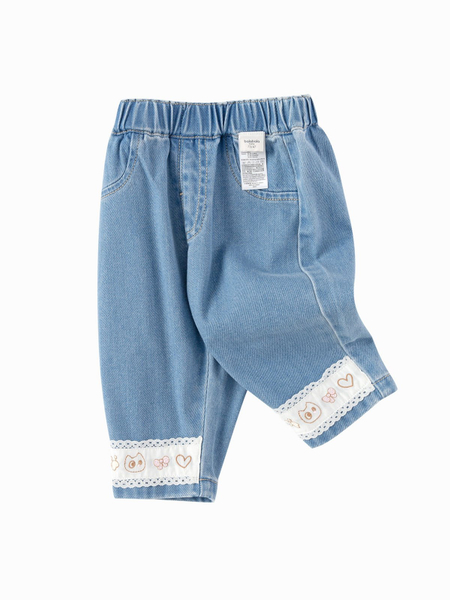 Fotoja e Pantallona Denim Doodle , 12-18 muajsh