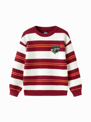 Fotoja e Pulovër Striped Knit  Cherry  Cream , 14-15 vjeq