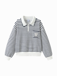 Fotoja e Pulovër Playful Stripes Navy, 13-14 vjeq