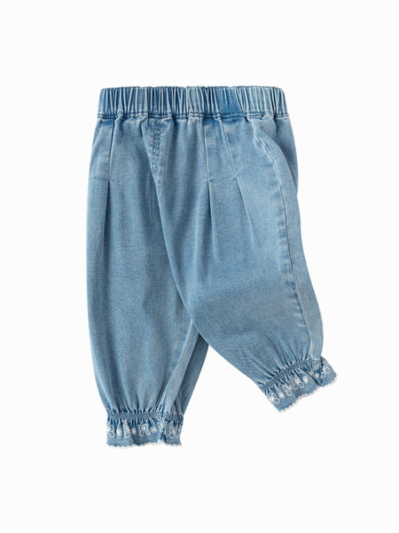 Fotoja e Pantallona Ruffle Cuff Denim , 3-4 vjeq