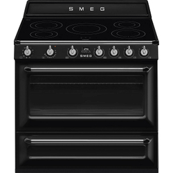 Fotoja e Sobë SMEG Victoria Aesthetic TR90IBL2, 90x60 cm, 10600 W, e zezë
