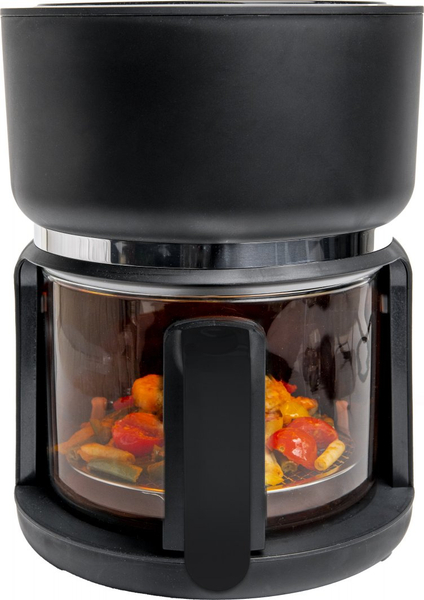Fotoja e [OUTLET] Fritezë me avull 4Swiss ABB-G24 Pure Glass, e zezë