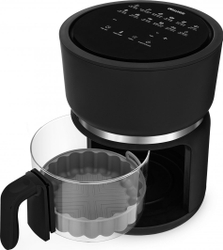 Fotoja e [OUTLET] Fritezë me avull 4Swiss ABB-G24 Pure Glass, e zezë