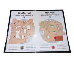 Fotoja e Kornizë 3DPrintKS CS2/CS:GO - 3D Map Dust2+Mirage