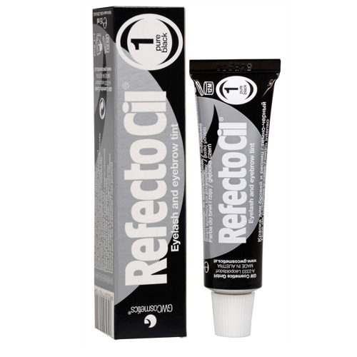Fotoja e Ngjyrë për qërpikë dhe vetulla Refectocil, 1 Black 15 ml