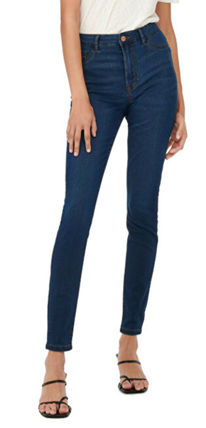 Fotoja e Xhinse Jacqueline de Yong Skinny Fit JDYTULGA 15266427, të kaltër të errët, XL - 32