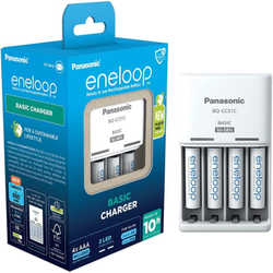 Fotoja e Panasonic Eneloop Charger (10h) + 4 Batteries