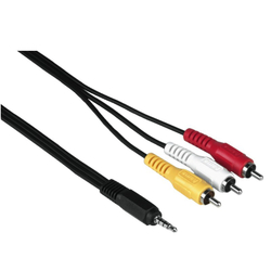 Fotoja e Hama Video Connection Cable, 4-pin 3.5 mm Jack Plug-3 RCA (phono) Plugs, 1.5m