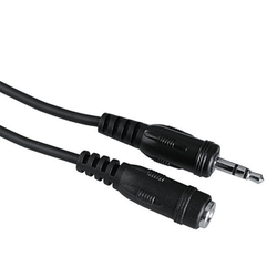 Fotoja e HAMA AUDIO CABLE, 3.5 MM JACK PLUG/SOCKET, STEREO, 2.5M