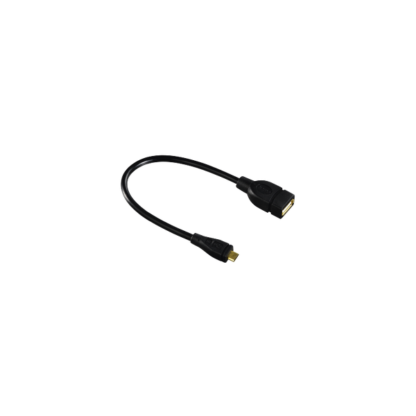 Fotoja e Hama USB 2.0 OTG Adapter Cable, micro plug - A socket, black, 0.15m