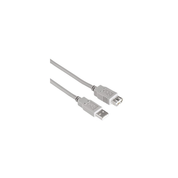 Fotoja e Hama USB 2.0 Extension Cable, grey, 1.80m