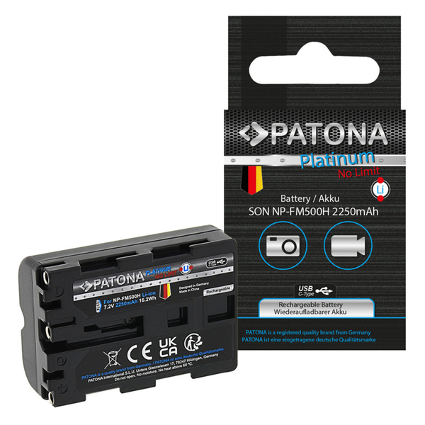 Fotoja e PATONA Platinum Battery with USB-C Input f. Sony NP-FM500H