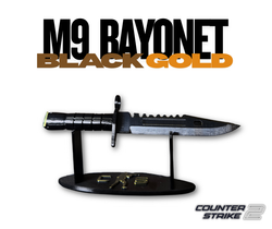 Fotoja e Thikë 3DPrintKS CS2/CS:GO - M9 Bayonet Black Gold