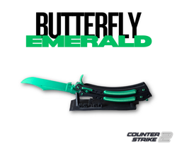 Fotoja e Thikë 3DPrintKS CS2/CS:GO - Butterfly Emerald