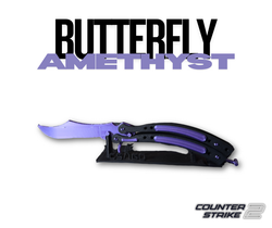 Fotoja e Thikë 3DPrintKS CS2/CS:GO - Butterfly Amethyst