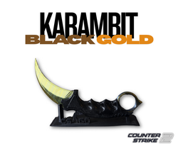 Fotoja e Thikë 3DPrintKS CS2/CS:GO - Karambit Black Gold