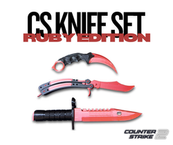 Fotoja e Set thikash 3DPrintKS CS2/CS:GO -  Ruby Edition