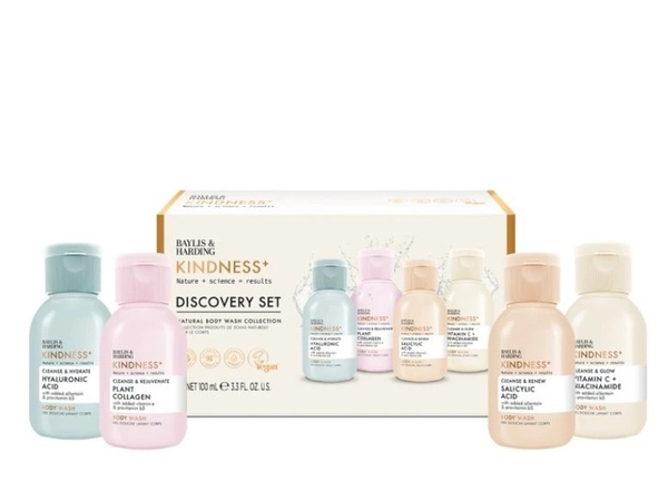 Fotoja e Set dhuratë xhel dushi Baylis & Harding Kindness+ Discovery, 4 x 100 ml