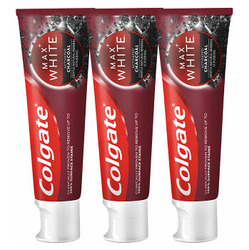 Fotoja e Set pasta dhëmbësh Colgate Max White Charcoal, 3 x 75 ml
