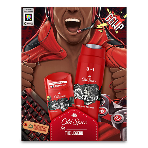 Fotoja e Set për meshkuj Old Spice Wolfthorn, xhel dushi 3 në 1 250 ml + deodorant stick 50 ml