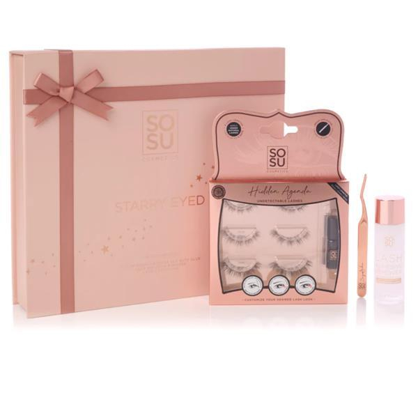 Fotoja e Set SOSU Cosmetics Starry Eyed, qerpikë artificialë + aplikator për qerpikë + pastrues ngjitësi për qerpikë