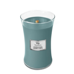 Fotoja e Qiri aromatik WoodWick Evergreen Cashmere