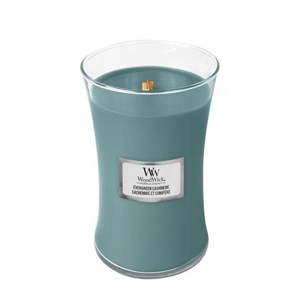Fotoja e Qiri aromatik WoodWick Evergreen Cashmere