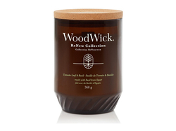 Fotoja e Qiri me aromë WoodWick ReNew Tomato Leaf & Basil, 368 g