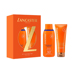 Fotoja e Set kujdesi ndaj diellit Lancaster, losion mbrojtës nga dielli Sun Beauty SPF 50 + losion pas diellit Golden Tan Maximizer