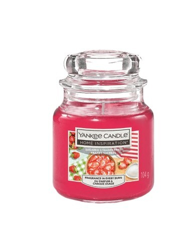 Fotoja e Qiri aromatik Yankee Candle Home Inspiration Sugared Strawberries, 104 g