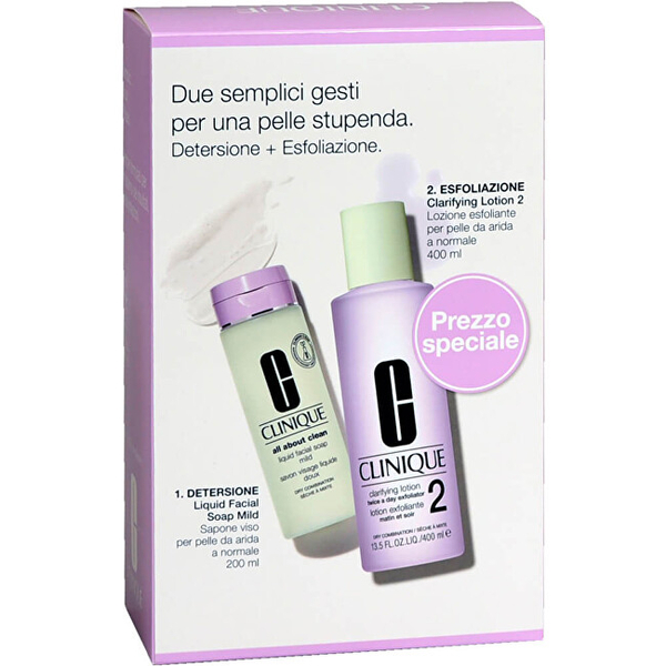 Fotoja e Set Clinique Clarifying Lotion 2, losion pastrues 400 ml + sapun i lëngshëm për fytyrë 200 ml