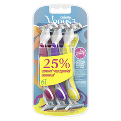 Fotoja e Brisqe rroje Gillette Simply Venus 3 Plus Yellow, 6 copë